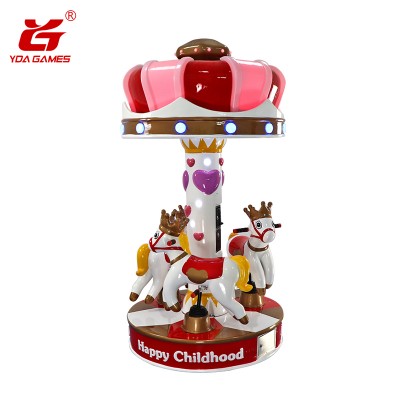 Popular Happy Childhood carousel horse attractive 3 seats mini carousel for sale