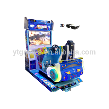 Super shocked 3D lifelike game scene full-motion seat car racing coin operated arcade game machine for sales