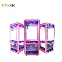 Fully Transparent Metal Glass Crane Coin Operated Amusement Gift Vending Game Claw Crane Machine