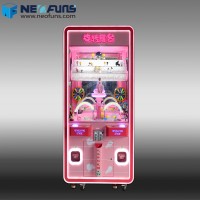 Revolving Stage Pusher Game Machine for Shopping Mall  Lovely Princess Gift Machine for Kids